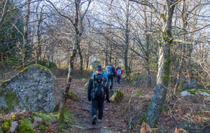 Sentiers, toujours bordés de blocs granitiques sculptés par l’érosion, traversant de belles forêts .