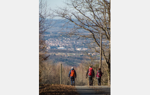 Belle vue sur Castres et la Montagne Noire en descendant vers le Bois de Camp Sirven.