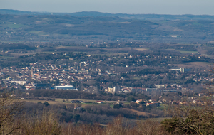 Belle vue sur Castres et la Montagne Noire 