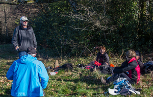 Pause déjeuner dans une clairière du Bois de Camp Sirven 