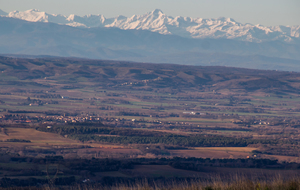 Très belle vue matinale sur le Lauragais et les Pyrénées