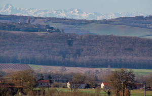 Belle vue sur les Pyrénées ariégeoises.