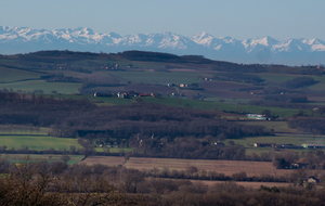 Vue de  L'Infernou sur les Pyrénées ariégeoises.