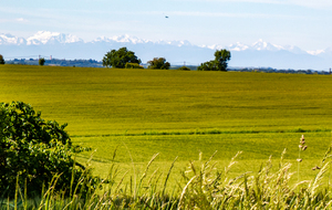 Première superbe vue sur la chaine pyrénéenne