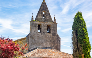St Cricq: clocher de l'église Sainte-Radegonde