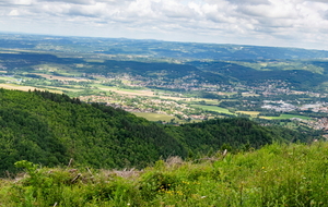 Vallée du Thoré et Mazamet à droite