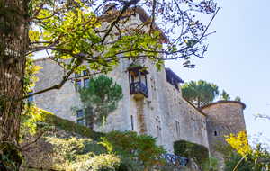 Château de Cas vu de Caude Combe