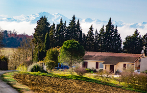  La Masquière  :Belle vue sur les Pyrénées et le pic de Soularac et de Saint Barthélémy