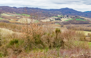 La vallée de l'Hers en contrebas