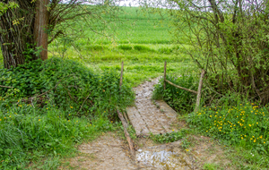 Petit pont pour accéder à la rive de La Fontasse