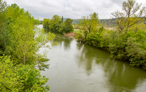 Côte de Clermont-le-Fort: passage sur l'Ariège, vue sur l'aval