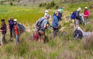 Fin de la pause repas en contrebas de Pech Redon