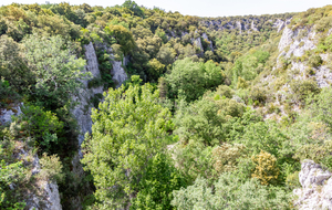 Vue (amont) du Pont de La Blaque sur la fin des gorges 