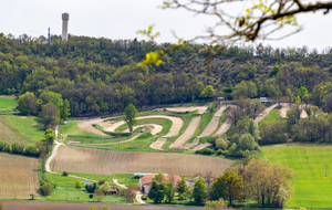 Piste du moto club de Lauzerte vu du domaine équestre de Lauzerte. 