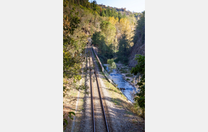  Voie ferrée et Aveyron au dessus d'un tunnel de la ligne de Brive à Toulouse via Capdenac