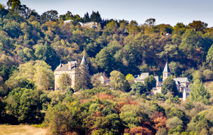 Château et église de l'ancienne commune de Mazerolles aujourd'hui rattachée à Najac