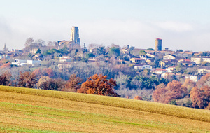 Vue sur Lectoure depuis Perbosc