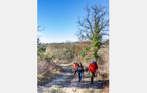 Montée après le passage sur le ruisseau  de la Mouline dans la direction de Pradals 