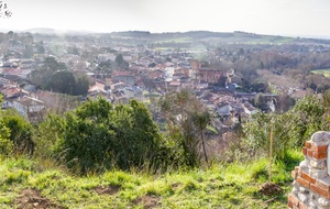 Plateau du Pech: table d'orientation , vue sur Venerque 