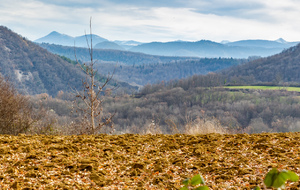 Vue sur la vallée de l'Hers (sud) du chemin St Roch