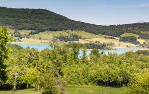 Le Villaret: vue sur le lac de Montbel (direction Nord-Est)
