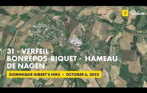 31 - Verfeil - Bonrepos-Riquet - Hameau de Nagen et retour par la vallée du Girou