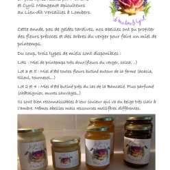 Miel de la famille de Jackie Libert adherente